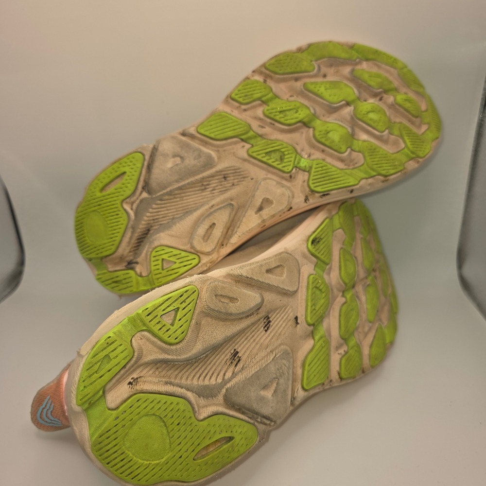 Hoka Clifton 9 Women's Running Shoes Cream Yellow Road Runner Sneakers - Picture 10 of 10